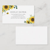 ミツバチとヒマワリ表示ベビーシャワー挿入カード エンクロージャーカード (正面/裏面)