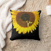ミツバチとヒマワリ クッション (ブランケット)
