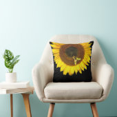 ミツバチとヒマワリ クッション (椅子)