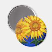 ミツバチとヒマワリ マグネット (正面/裏面)