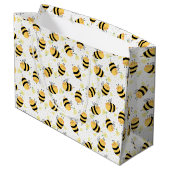 ミツバチとヒマワリ ラージペーパーバッグ (裏面アングル)