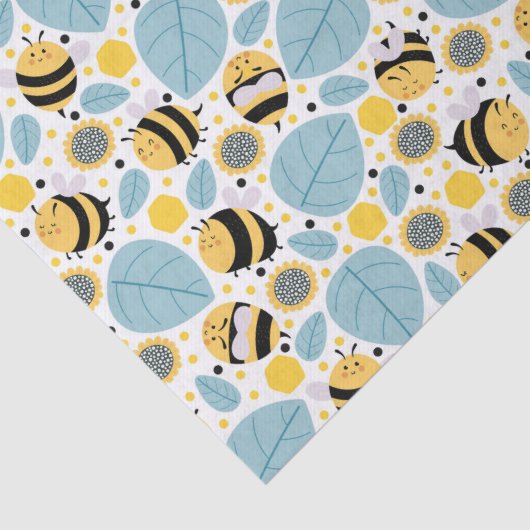 ミツバチとヒマワリ 薄葉紙 (詳細)