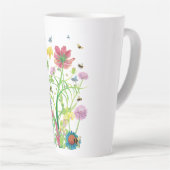 ミツバチとマルハナバチのための花々 カフェラテマグ (右アングル)