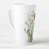 ミツバチとマルハナバチのための花々 カフェラテマグ (左アングル)