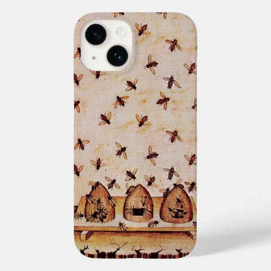 ミツバチとミツバチの巣箱,養蜂家 Case-Mate iPhoneケース (裏面)