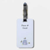 ミツバチと巣箱 ラゲッジタグ (裏面縦)