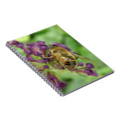 ミツバチと紫の花ノート ノートブック (右側)