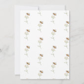 ミツバチと花 | 水彩 結婚前お茶会 招待状 (裏面)