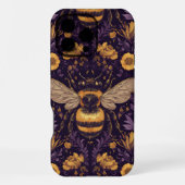 ミツバチと花 iPhoneケース (裏面)