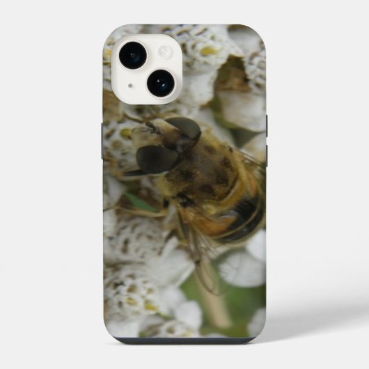 ミツバチと花 iPhoneケース (裏面)