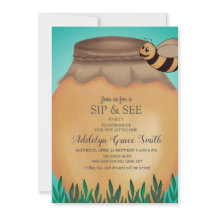 ミツバチと蜂蜜ポット園見る赤ちゃんシャワー