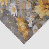 ミツバチと蝶のデコパージュの花 薄葉紙 (詳細)