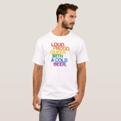 ミツバチと誇り高きクィア Tシャツ (正面フル)