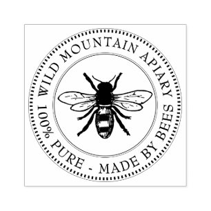 ミツバチによって作られる100%純粋なApiarスタンプHeraldic Bee ラバースタンプ