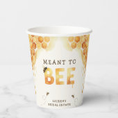ミツバチに縁あって ハニコーム水彩 ブライダルシャワー 紙コップ (裏面)