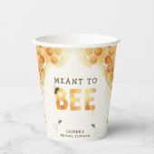 ミツバチに縁あって ハニコーム水彩 ブライダルシャワー 紙コップ (正面)