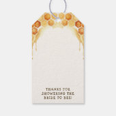 ミツバチのためのハニカム水彩ウェディングシャワー ギフトタグ (裏面)