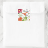 ミツバチのための植物の花Nasturtium花 スクエアシール (バッグ)