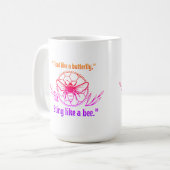 ミツバチのように臭い QUOTE コーヒーマグカップ (正面左)