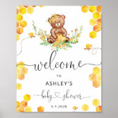 ミツバチのクマの赤ちゃんシャワーへようこそ ポスター (正面)
