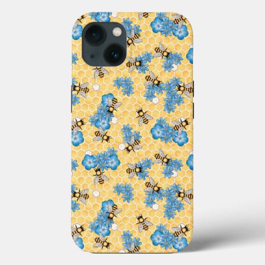 ミツバチのハニカムフラワー iPhone / iPadケース Case-Mate iPhoneケース (裏面)