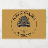 ミツバチのハニージャーのアピアレーベル |ピュアな生の蜂蜜 フードラベル (シングルラベル)