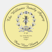 ミツバチのハニージャーのアピアレーベル |ピュアな生の蜂蜜