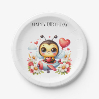 ミツバチのパイロットの誕生日 ペーパープレート