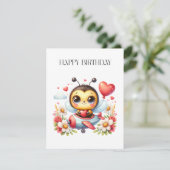 ミツバチのパイロット 誕生日 サンキューカード (スタンド正面)