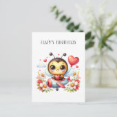 ミツバチのパイロット 誕生日 シーズンポストカード (スタンド正面)