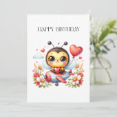 ミツバチのパイロット 誕生日 招待状 (スタンド正面)