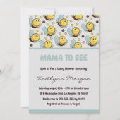 ミツバチのベビーシャワー招待状 Mama to bee マルハナバチ 招待状 (正面)