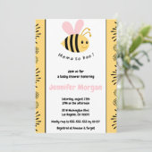 ミツバチのベビーシャワー招待状 Mommy to bee Bumblebee 招待状 (スタンド正面)