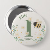 ミツバチの初めての誕生日バッジ 缶バッジ (正面&裏面)