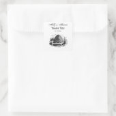 ミツバチの巣と蜂＃１　ヘラルディック ヴィンテージ スクエアシール (バッグ)