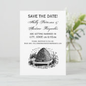 ミツバチの巣と蜂#1 ヘラルド的 ヴィンテージ 招待状 (スタンド正面)