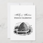 ミツバチの巣と蜂＃１　ヘラルド的　ヴィンテージ 招待状 (正面)