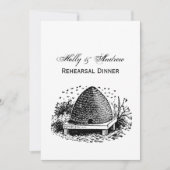 ミツバチの巣と蜂＃１　ヘラルド的　ヴィンテージ 招待状 (正面)