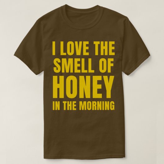 ミツバチの巣の中の蜂蜜のにおいが大好おもしろいき Tシャツ (デザイン正面)