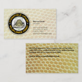 ミツバチの巣の養蜂用ゴールデンハニカム 名刺 (正面/裏面)