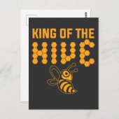 ミツバチの巣箱の養蜂王 ポストカード (正面/裏面)