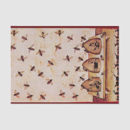 ミツバチの巣箱，養蜂所，養蜂所 薄葉紙 (正面)