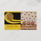 ミツバチの巣箱，養蜂，養蜂家 名刺 (裏面)