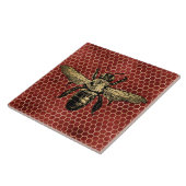 ミツバチの巣 ゴールド レッド はちのす タイル (側面)