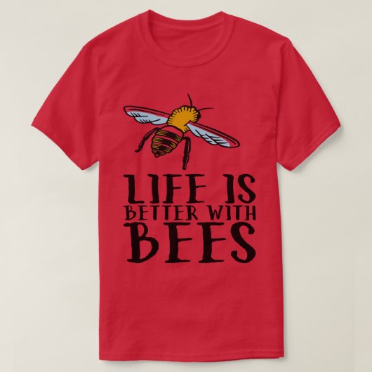 ミツバチの方が生活が良い3 Tシャツ (デザイン正面)