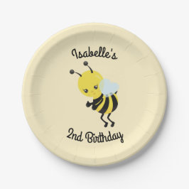 ミツバチの日のパーティーパーソナライズされたプレート ペーパープレート
