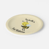 ミツバチの日のパーティーパーソナライズされたプレート ペーパープレート (アングル)