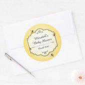 ミツバチの母と蜂の赤ちゃんシャワー感謝してい ラウンドシール (封筒)