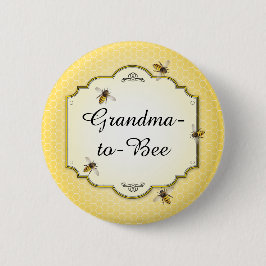 ミツバチの母親とミツバチの赤ちゃんシャワーの役割 缶バッジ