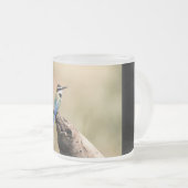 ミツバチの白い喉 フロストグラスマグカップ (正面右)